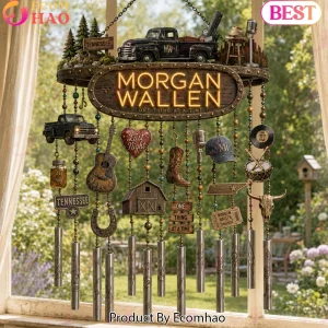 Morgan Wallen One Thing At A Time Tennessee Country Music Rustic Outdoor Garden Wind Chime