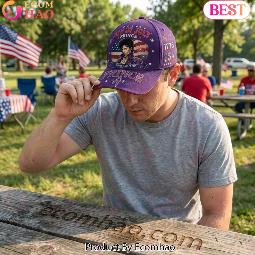 Prince American Legend Purple and Proud 4th of July Patriotic USA Flag Baseball Cap Prince American Legend Purple and Proud 4th of July Patriotic USA Flag Baseball Cap