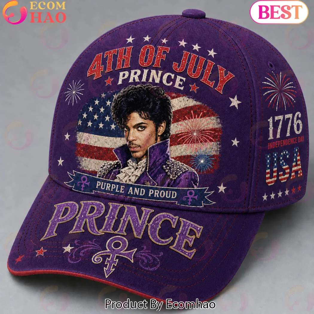 Prince American Legend Purple and Proud 4th of July Patriotic USA Flag Baseball Cap Prince American Legend Purple and Proud 4th of July Patriotic USA Flag Baseball Cap