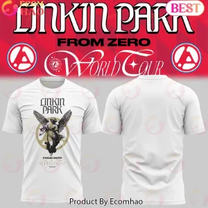 Linkin Park From Zero World Tour Munich Concert Angel Graphic White T-Shirt