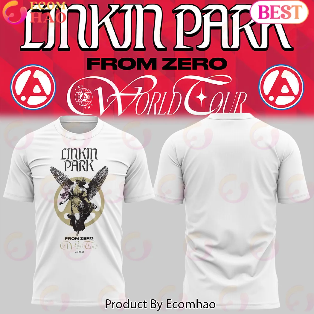 Linkin Park From Zero World Tour Munich Concert Angel Graphic White T-Shirt Linkin Park From Zero World Tour Munich Concert Angel Graphic White T-Shirt