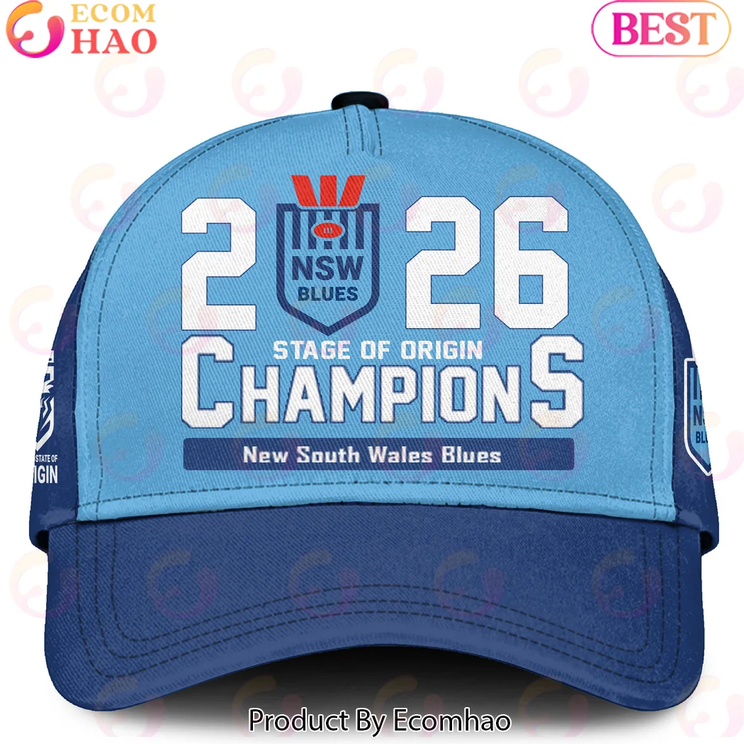 New South Wales Blues 2026 State of Origin Champions Commemorative Baseball Cap New South Wales Blues 2026 State of Origin Champions Commemorative Baseball Cap