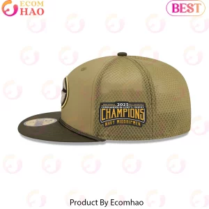 Green Bay Packers Military-Inspired Olive Fitted Hat with US Flag Side Patch
