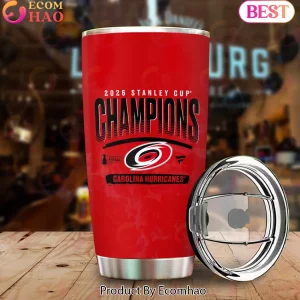 Carolina Hurricanes 2026 Stanley Cup Champions Commemorative Player Signatures Red Insulated Stainless Steel Tumbler