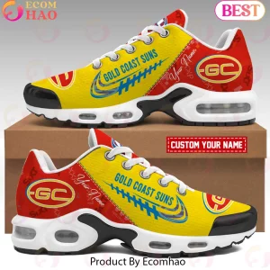 Gold Coast Suns AFL Personalized Custom Name Sport Air Cushion Sneakers