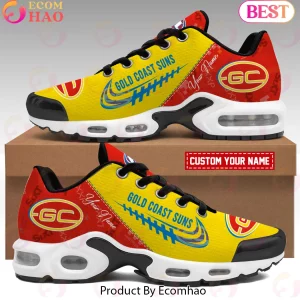 Gold Coast Suns AFL Personalized Custom Name Sport Air Cushion Sneakers