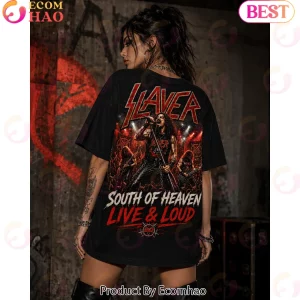 Slayer Reign in Blood South of Heaven Thrash Metal Band 3D Graphic T-Shirt