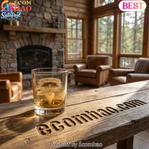 Bon Jovi 43rd Anniversary Commemorative Edition Premium Engraved Rock Band Collectible Gift Whiskey Glass