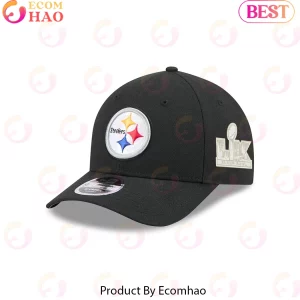 New Era Pittsburgh Steelers Super Bowl LIX Black Adjustable Baseball Cap