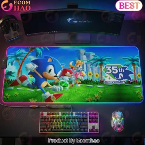 Sonic the Hedgehog 35th Anniversary RGB Gaming Desk Mat