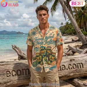 Teenage Mutant Ninja Turtles Retro Cowabunga Tropical Summer Beach Hawaiian Shirt