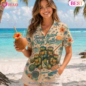 Teenage Mutant Ninja Turtles Retro Cowabunga Tropical Summer Beach Hawaiian Shirt