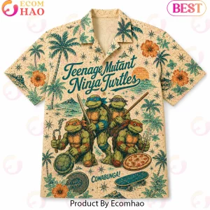 Teenage Mutant Ninja Turtles Retro Cowabunga Tropical Summer Beach Hawaiian Shirt