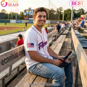 Myrtle Beach Pelicans Personalized USA 250th Anniversary Patriotic 4th of July White Baseball Jersey