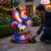 Grateful Dead Inspired Skeleton Guitarist Bertha Roses Waterproof LED Outdoor Solar Garden Light