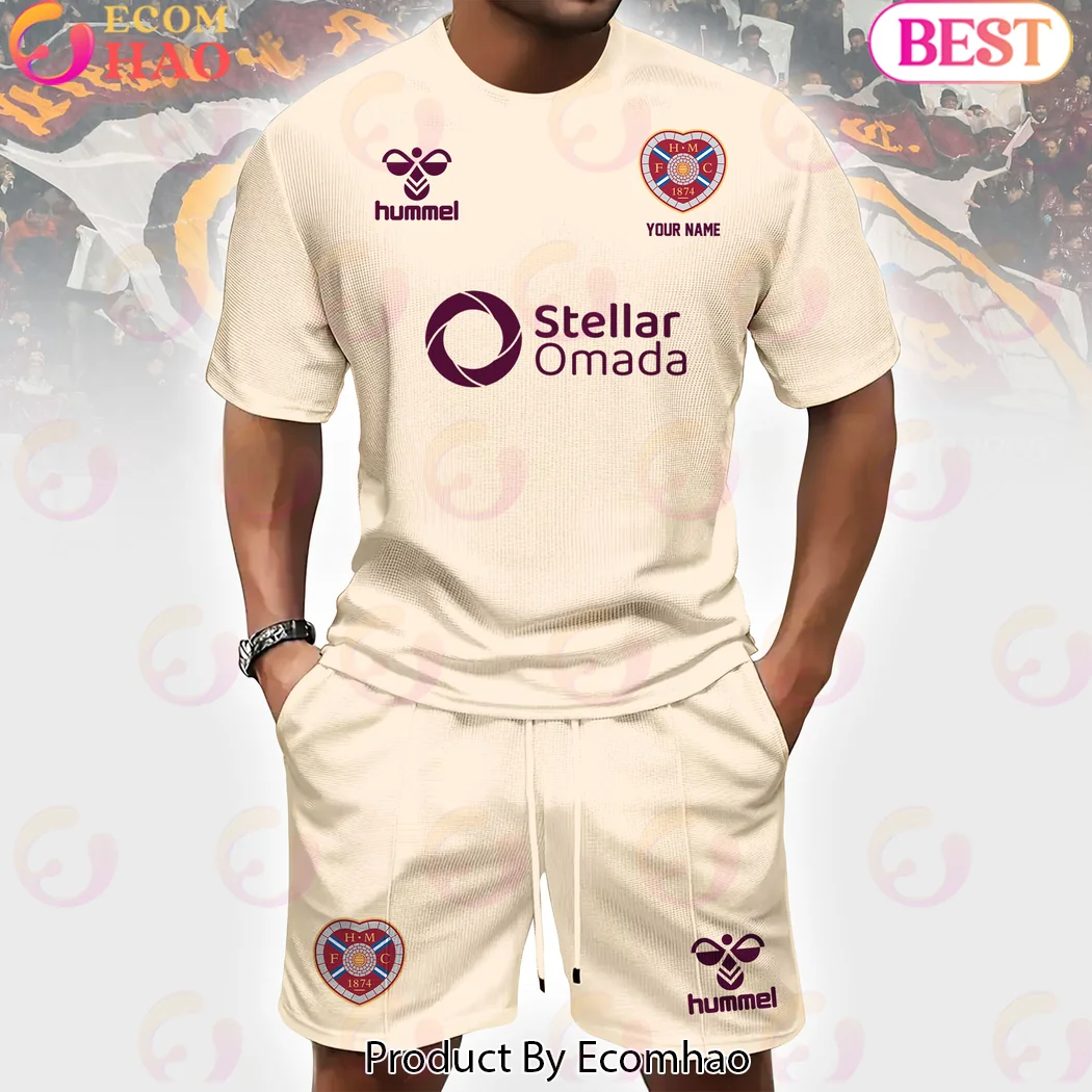 Heart of Midlothian FC Personalized Maroon Hummel Fan Gear Custom Name T-Shirt and Shorts Set Heart of Midlothian FC Personalized Maroon Hummel Fan Gear Custom Name T-Shirt and Shorts Set