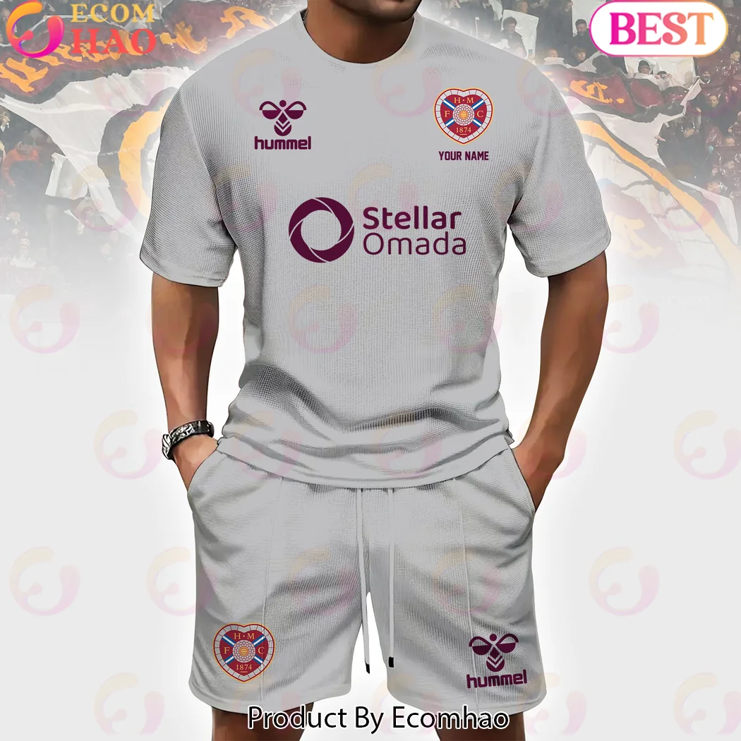 Heart of Midlothian FC Personalized Maroon Hummel Fan Gear Custom Name T-Shirt and Shorts Set Heart of Midlothian FC Personalized Maroon Hummel Fan Gear Custom Name T-Shirt and Shorts Set