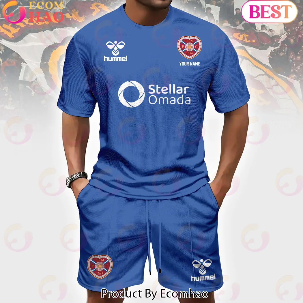 Heart of Midlothian FC Personalized Maroon Hummel Fan Gear Custom Name T-Shirt and Shorts Set Heart of Midlothian FC Personalized Maroon Hummel Fan Gear Custom Name T-Shirt and Shorts Set