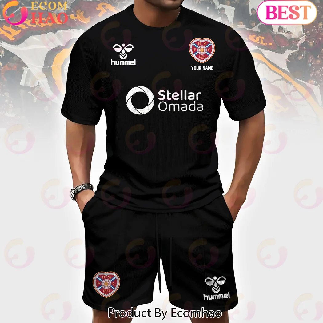 Heart of Midlothian FC Personalized Maroon Hummel Fan Gear Custom Name T-Shirt and Shorts Set Heart of Midlothian FC Personalized Maroon Hummel Fan Gear Custom Name T-Shirt and Shorts Set