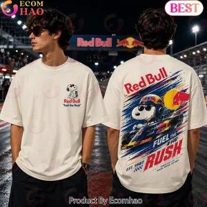 Red Bull Racing Snoopy F1 Fuel The Rush Vintage Graphic T-Shirt