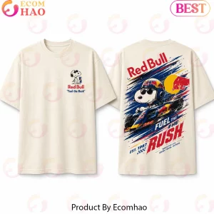 Red Bull Racing Snoopy F1 Fuel The Rush Vintage Graphic T-Shirt