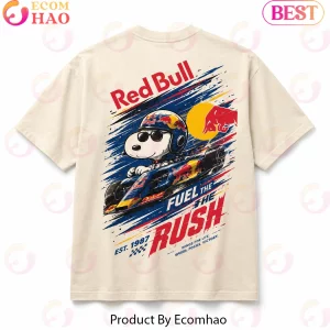 Red Bull Racing Snoopy F1 Fuel The Rush Vintage Graphic T-Shirt