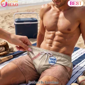 Personalized Custom Logo Baseball Stitching Men's Athletic Beach Shorts