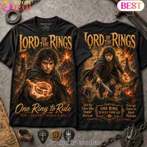 Lord of the Rings Frodo Baggins One Ring Vintage Middle-earth Graphic T-Shirt