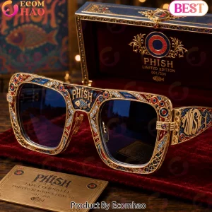 Phish Jam Eternally Limited Edition Luxury Gold Ornate Jeweled Unisex Sunglasses