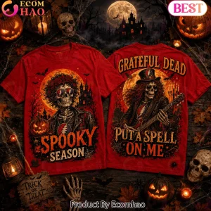 Grateful Dead Halloween Spooky Season Put A Spell On Me Red Graphic T-Shirt