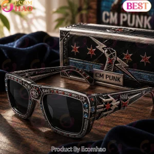 WWE CM Punk Straight Edge Premium Engraved Luxury Unisex Sunglasses