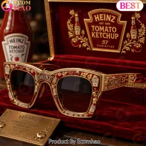 Heinz Tomato Ketchup Limited Edition Luxury Gold Ornate Unisex Sunglasses