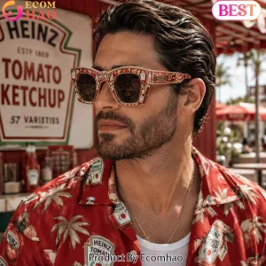 Heinz Tomato Ketchup Limited Edition Luxury Gold Ornate Unisex Sunglasses