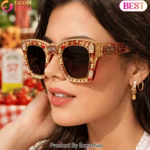 Heinz Tomato Ketchup Limited Edition Luxury Gold Ornate Unisex Sunglasses