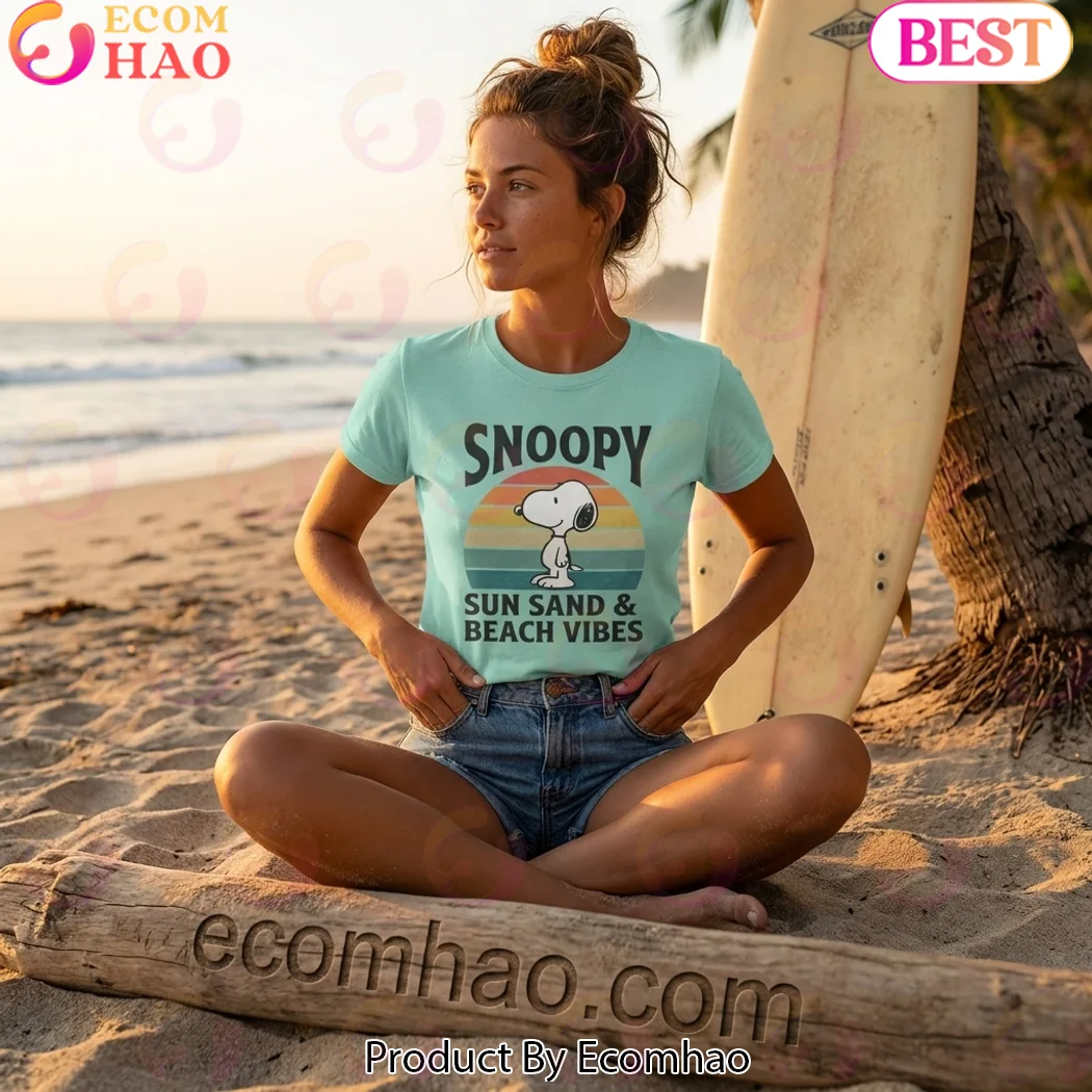 Snoopy Surf Escape Sun Sand and Beach Vibes Retro Vintage Graphic T-Shirt Snoopy Surf Escape Sun Sand and Beach Vibes Retro Vintage Graphic T-Shirt