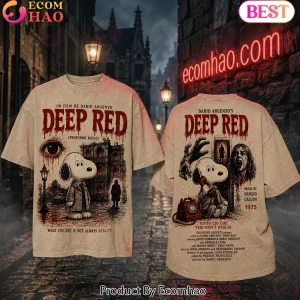 Snoopy Deep Red Dario Argento 1975 Horror Movie Parody Vintage Washed Graphic T-Shirt