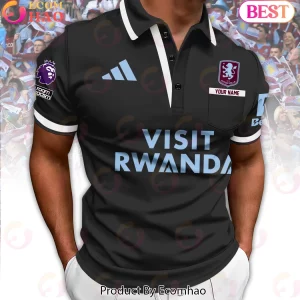 Personalized Aston Villa FC Claret Custom Name Football Fan Polo Shirt