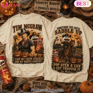 Tim McGraw Pringles Country Nights Cowboy Vintage Halloween Graphic T-Shirt