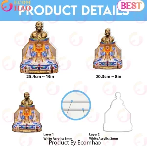 Iron Maiden Powerslave 42nd Anniversary Eddie Mummy 3D LED Illuminated Custom Shape Acrylic Light Box