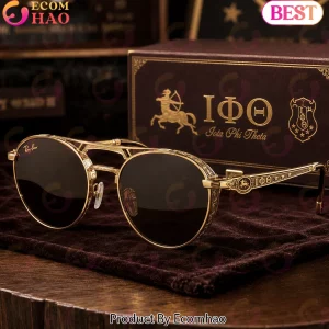 Iota Phi Theta Premium Gold Engraved Greek Fraternity Unisex Sunglasses