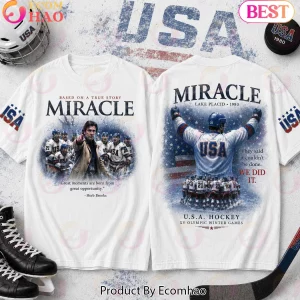 Miracle On Ice 1980 USA Hockey Herb Brooks Vintage Graphic T-Shirt
