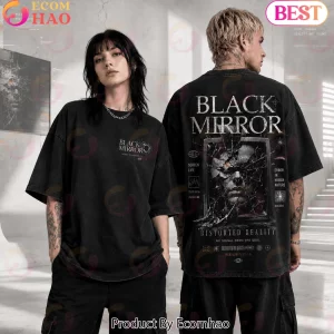 Black Mirror Distorted Reality No Signal Vintage Washed Oversized Streetwear Graphic T-Shirt