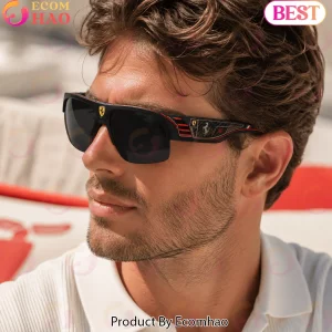 Scuderia Ferrari F1 Racing Premium Black Red Carbon Fiber Sport Sunglasses