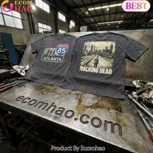 The Walking Dead Atlanta Zombie Apocalypse Vintage Wash Graphic Oversized T-Shirt