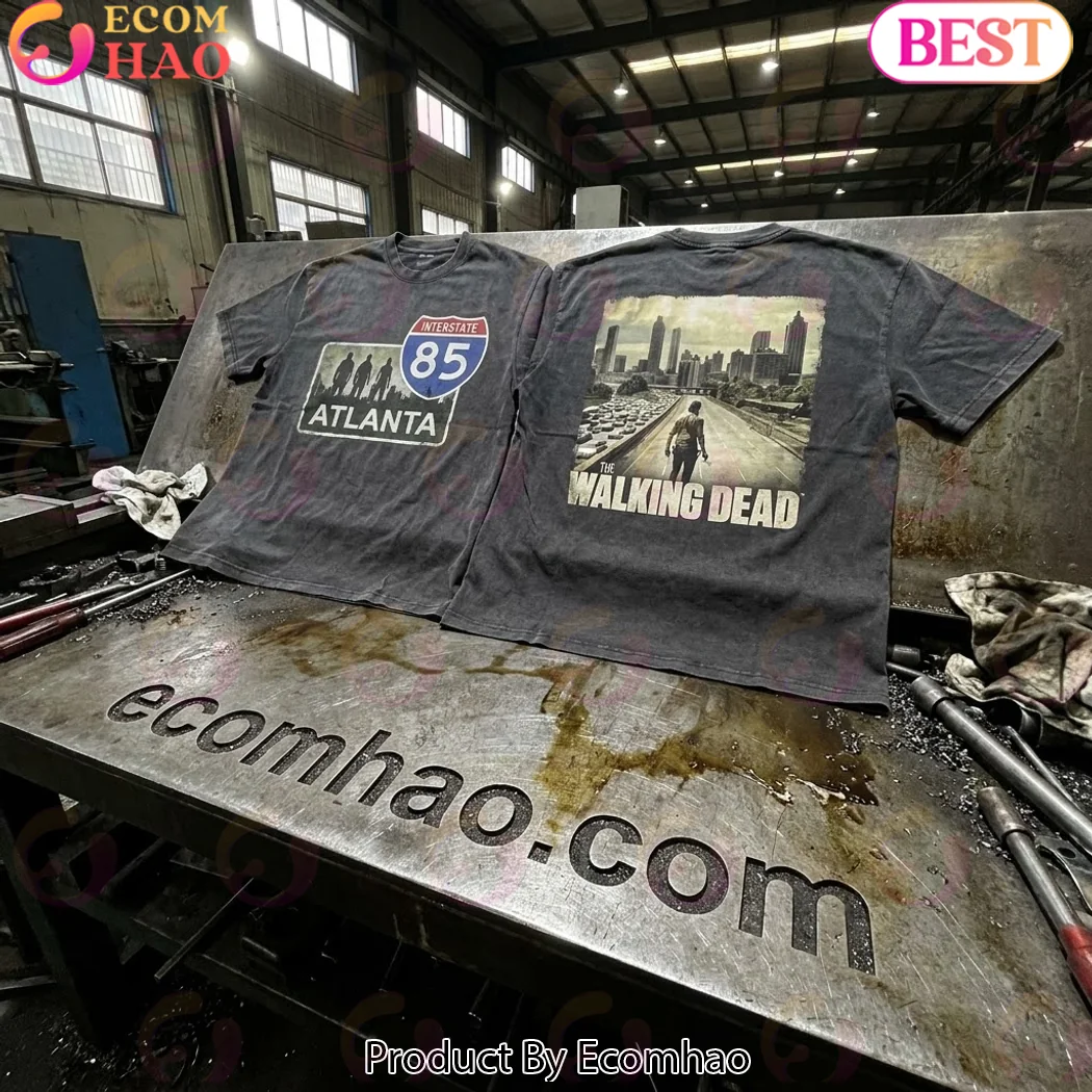 The Walking Dead Atlanta Zombie Apocalypse Vintage Wash Graphic Oversized T-Shirt The Walking Dead Atlanta Zombie Apocalypse Vintage Wash Graphic Oversized T-Shirt