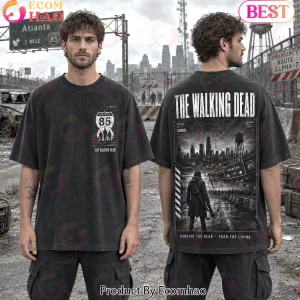 The Walking Dead Atlanta Zombie Apocalypse Vintage Wash Graphic Oversized T-Shirt
