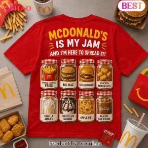 McDonald's Is My Jam I'm Lovin' It Fast Food Favorites Double Sided Graphic T-Shirt