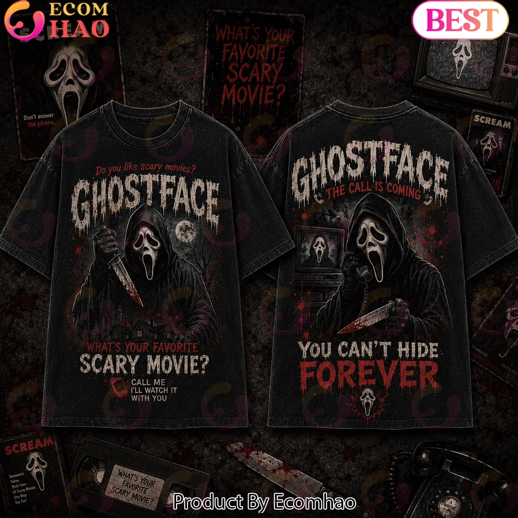 Ghostface Scream Horror Movie Vintage Washed Graphic Oversized Streetwear T-Shirt Ghostface Scream Horror Movie Vintage Washed Graphic Oversized Streetwear T-Shirt