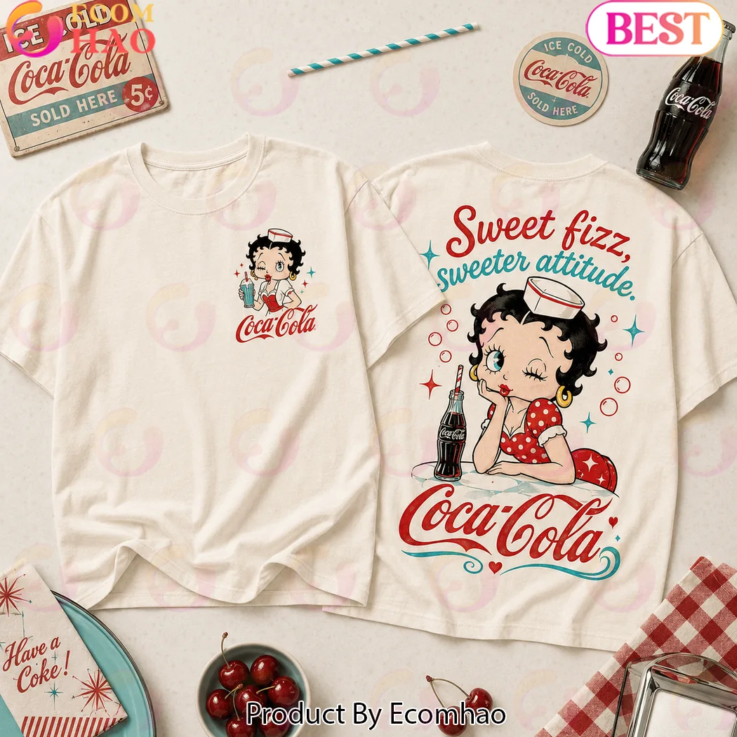 Vintage Coca-Cola Betty Boop Sweet Fizz Graphic T-Shirt Vintage Coca-Cola Betty Boop Sweet Fizz Graphic T-Shirt