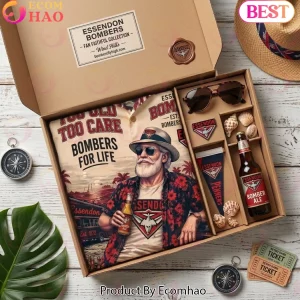 Essendon Bombers Too Old Too Care Vintage AFL Fan Premium Tropical Hawaiian Shirt